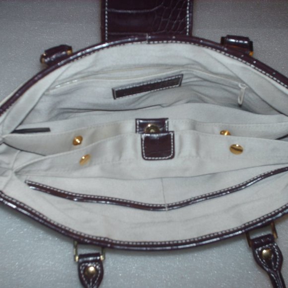 Etienne Aigner Bags Etienne Aigner Brown Alligator Print Purse